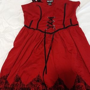 Red Skulls Hot Topic Lolita Maxi